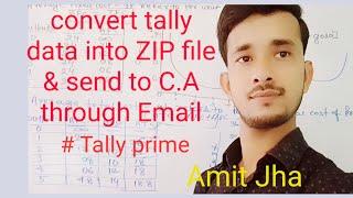 how to convert tally data into ZIP ||how to send data through email