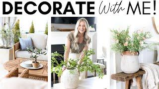 DECORATE WITH ME FOR SPRING || HOME STYLING IDEAS || PATIO DECOR || HOME DECOR ON A BUDGET