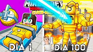 🟥SOBREVIVÍ 100 DÍAS como CLOCK-MAN TITÁN en Minecraft HARDCORE! - Misaki Gamer