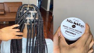 Doing Large Knotless With Esha Slick & Slay Braid Gel