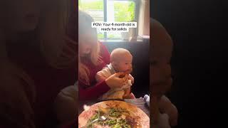 Your 4 month old is ready for solids  Happy Babies Kidz View  #happybabieskidzview