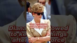 Diana was allowed to keep six things after her divorce #diana #royal #queenelizabeth