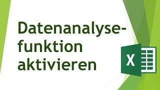 Datenanalysefunktion in Excel aktivieren