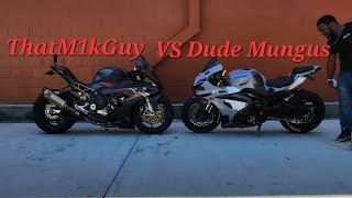 Dude Mungus GSXR1000R VS BMW S1000RR! BMW is getting so much faster!