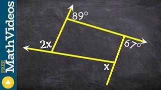 Learn how to determine the missing value using the exterior angles of a polygon ex