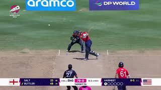 Five sixes in an over from Jos Buttler USA v ENG T20WC 2024 01