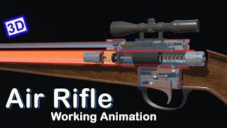 How Air Rifle Works ? (PCP Air Gun Works Animation)