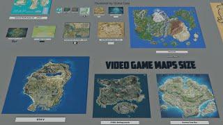 VIDEO GAME Maps Size Comparison | 3d Animation comparison (60 fps)