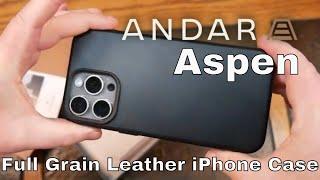 Andar Aspen Full Grain Premium Leather iPhone 15 Pro Max Case