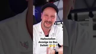 Haltestellen-Anzeige im Bus ohne Funktion! Was nun? | #Shorts @HerrBusfahrer