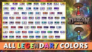 ALL LEGENDARY COLORS depending on Elements in Roblox Dragon Adventures