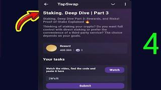 Staking. Deep Dive | Part 3 | Tapswap Code | Staking. Deep Dive Part 3: Rewards, and Risks!