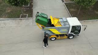 High-Flying Footage: Electric Road Garbage Trucks & Smart Garbage Bin Recycling