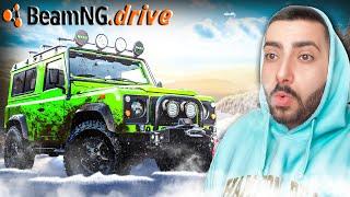 چالش خطرناک ترین جاده برفی  BeamNG Drive