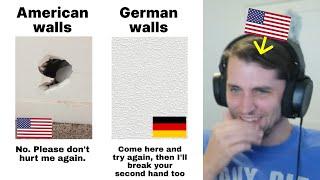 American reacts to GERMAN MEMES ABOUT AMERICANS