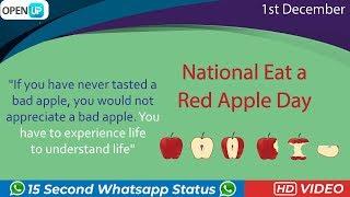 Happy National Eat a Red Apple Day | 1st December | WhatsApp Video Status