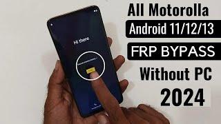 How To Bypass Frp Lock On Motorola Phone 2024 |Moto Frp Bypass  | Without Pc