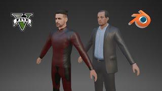 Align 3D Avatar With IG Barry GTA V PED In Blender (3rd part)