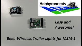 Wireless Beier Trailer Lights for MSM Units in Tamiya 1/14 Trucks