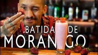 3 INGREDIENTES pra fazer esse drink PERFEITO PRA QUALQUER FESTA! | BATIDA DE MORANGO | RECEITA