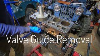 How to remove valve guides from a Flathead Willys L134 engine