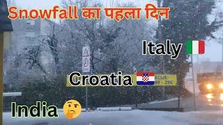 Snowfall first day in Croatia  || Weather of Croatia #snowfall #croatia #snowfall