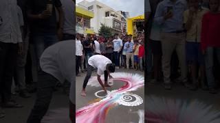 Colourful Rangoli designs  / Pratik.21artist / Toprangoli artist / #kolkata #colourful #shortvideo