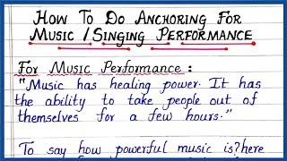 Cultural Program Music/Singing Anchoring Script | Cultural Activities Program Anchoring |Write Right