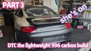 CARBON 911 PORSCHE 996 AERO?  DTC is my DIY CUP CAR build and here is the CARBON ROOF ON finally lol