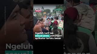 Setop Ojol yang Lagi Bawa Penumpang buat Ikutan Demo