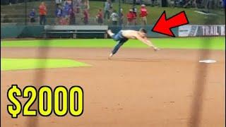 $2,000 If You JUMP On The Baseball Field