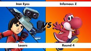 Iron Eyes(ROB/Mii Brawler) vs Infamous Z (Yoshi) Late Night Wifi 32 Losers Round 4