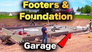 How To Build A Garage - Pour Footers And Foundation