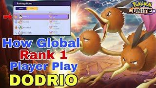 How Global Rank 1 Player Play DODRIO | Tri Attack + Jump Kick | Pokemon Unite