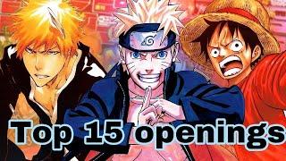 My top 15 BIG 3 anime openings