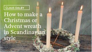How to make a Christmas or Advent wreath in Scandinavian style