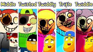 FNF MIDDLEFINGER vs TWISTEDTOES vs TWIDDLYDINKS vs TRIFLETHUMB vs TWIDDLEFINGER /Friday Night Funkin