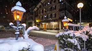 Heavy Snowfall in Switzerland - walking tour snow-covered Lauterbrunnen