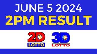 2pm Lotto Result Today June 5 2024 | PCSO Swertres Ez2