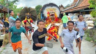 Ngakak Pengejek Kalangkabut Dikejar Barongan !! Arak arakan Barongan SINGO WAHYU WIBOWO