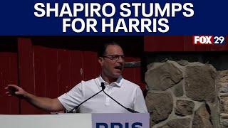 Gov. Josh Shapiro campaigns for Kamala Harris in Pennsylvania