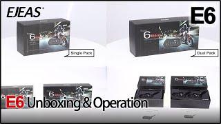 EJEAS E6 | UNBOXING & ALL FUNCTION OPERATION | MOTORCYCLE HELMET BLUETOOTH INTERCOM