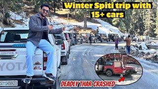 How we managed 15+ cars in our winter spiti expedition | Kufri to Kalpa | Day - 1