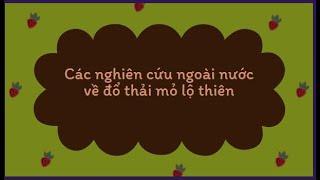 Chia Sẻ Kiến Thức | Các nghiên cứu ngoài nước về đổ thải mỏ lộ thiên