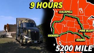 5200 Miles of Realistic Driving | 9-Hour Journey in American Truck Simulator