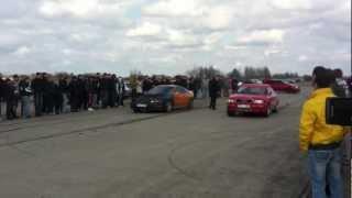 Honda Prelude 2.2 vs Audi Coupe 2.2T quattro (Drag Race 14.04.2012, Jēkabpils)