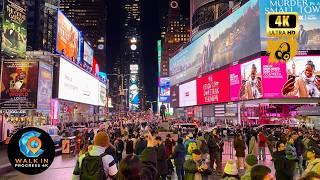 Walking 7th Avenue & Times Square  [New York ] 4K Immersive Tour