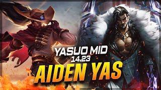 AIDENYASUO - Yasuo vs Swain MID Patch 14.23 - Challenger Yasuo Gameplay