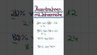 PROZENTRECHNEN mit ZEHNERREIHE (SCHNELLE Prozentrechnung mit der Zehnerreihe)