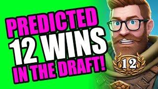 RedBeard PREDICTS 12 Wins Halfway Through The DRAFT  - Full Run - Hearthstone Arena